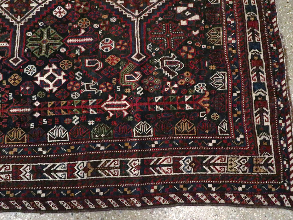 Vintage Persian Afshar Rug, No.25345 - Staging