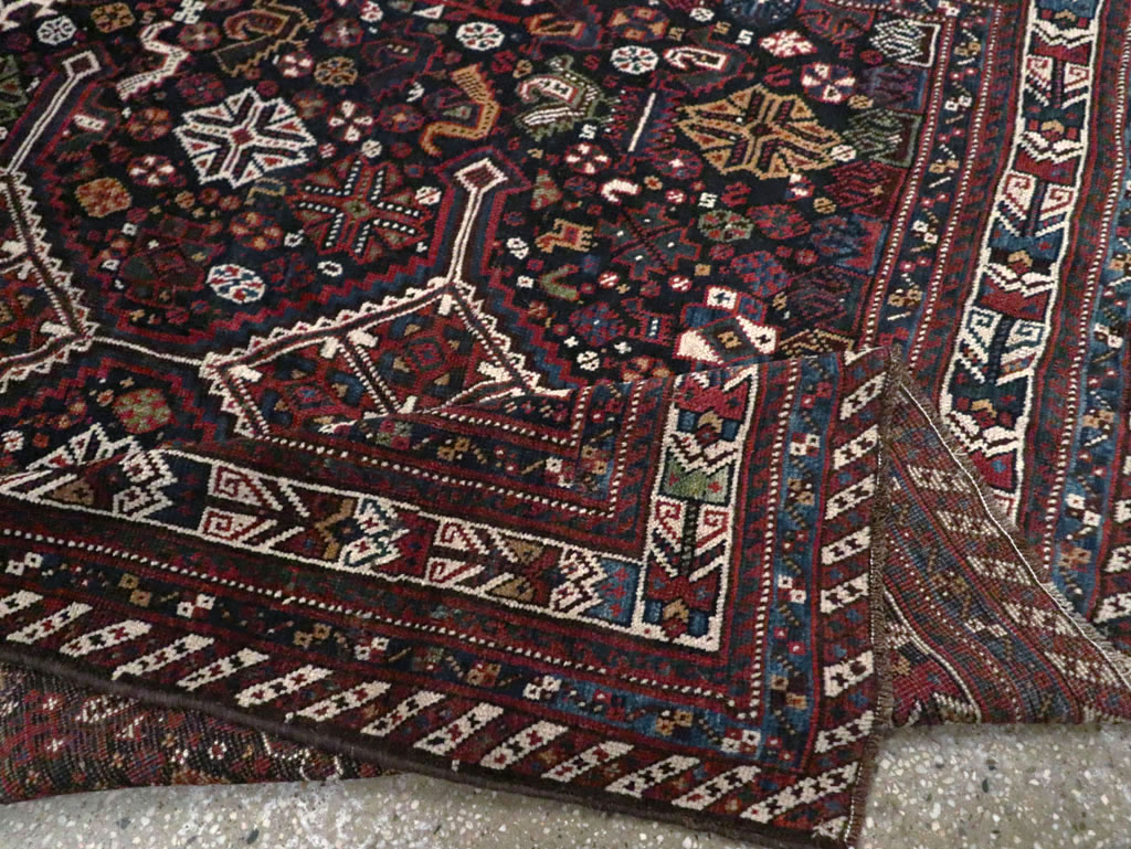 Vintage Persian Afshar Rug, No.25345 - Staging