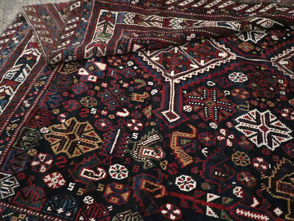 Vintage Persian Afshar Rug, No.25345 - Staging