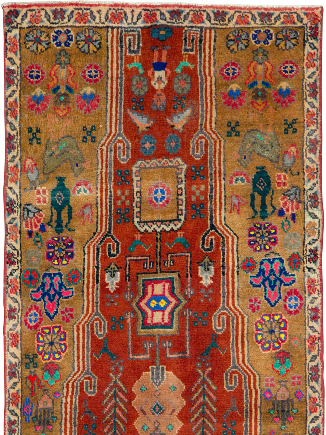 Vintage Persian Tabriz Runner, No.25348 - Staging