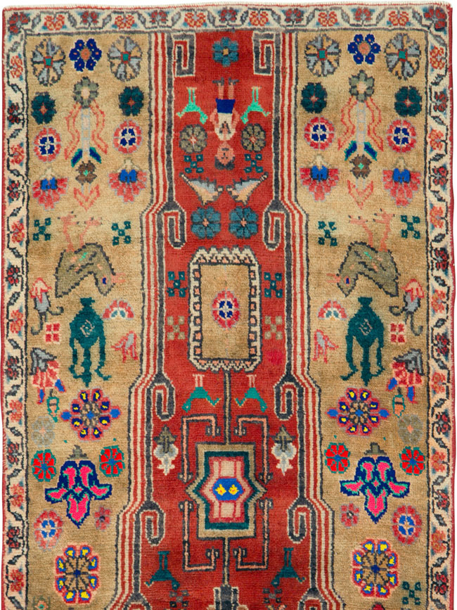 Vintage Persian Tabriz Runner, No.25348 - Staging