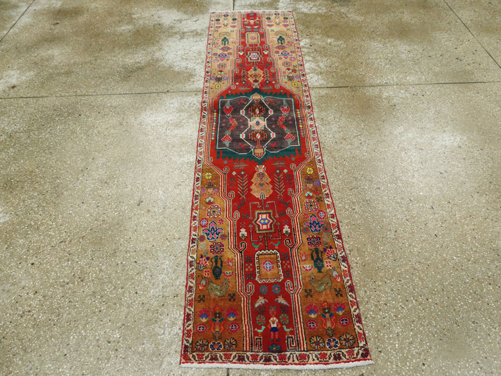 Vintage Persian Tabriz Runner, No.25348 - Staging