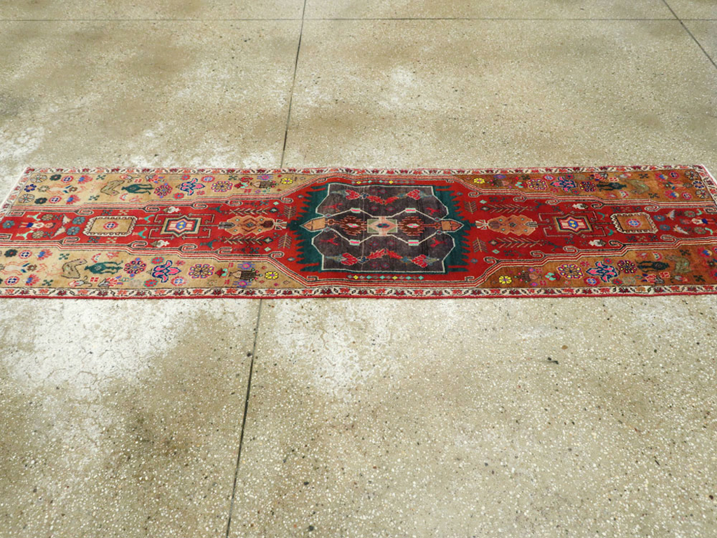 Vintage Persian Tabriz Runner, No.25348 - Staging