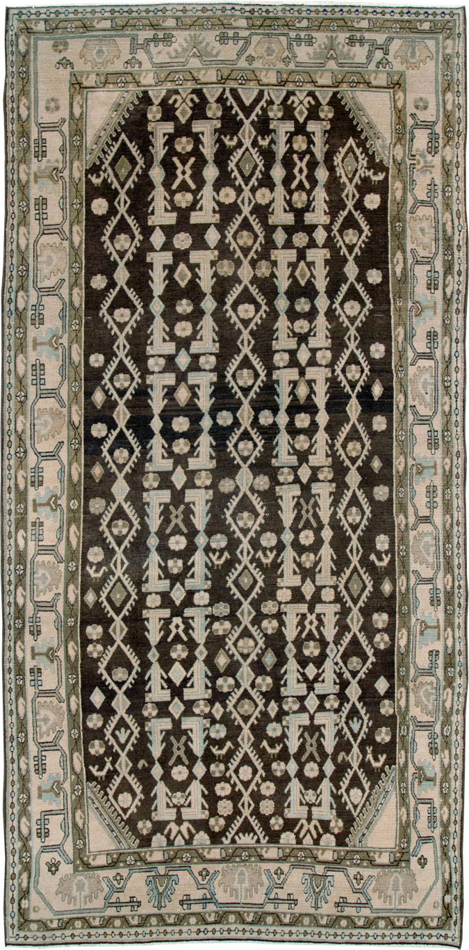 Vintage Persian Malayer Gallery Carpet, No.25352 - Staging