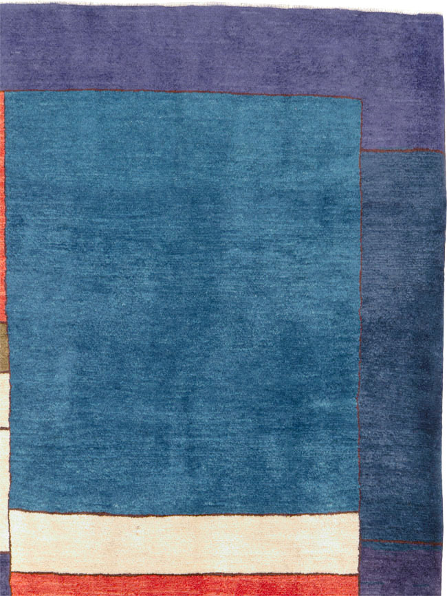 Vintage Persian Mahal Art Deco Carpet Inspired By Edward McKnight Kauffer, No.25353 - Staging