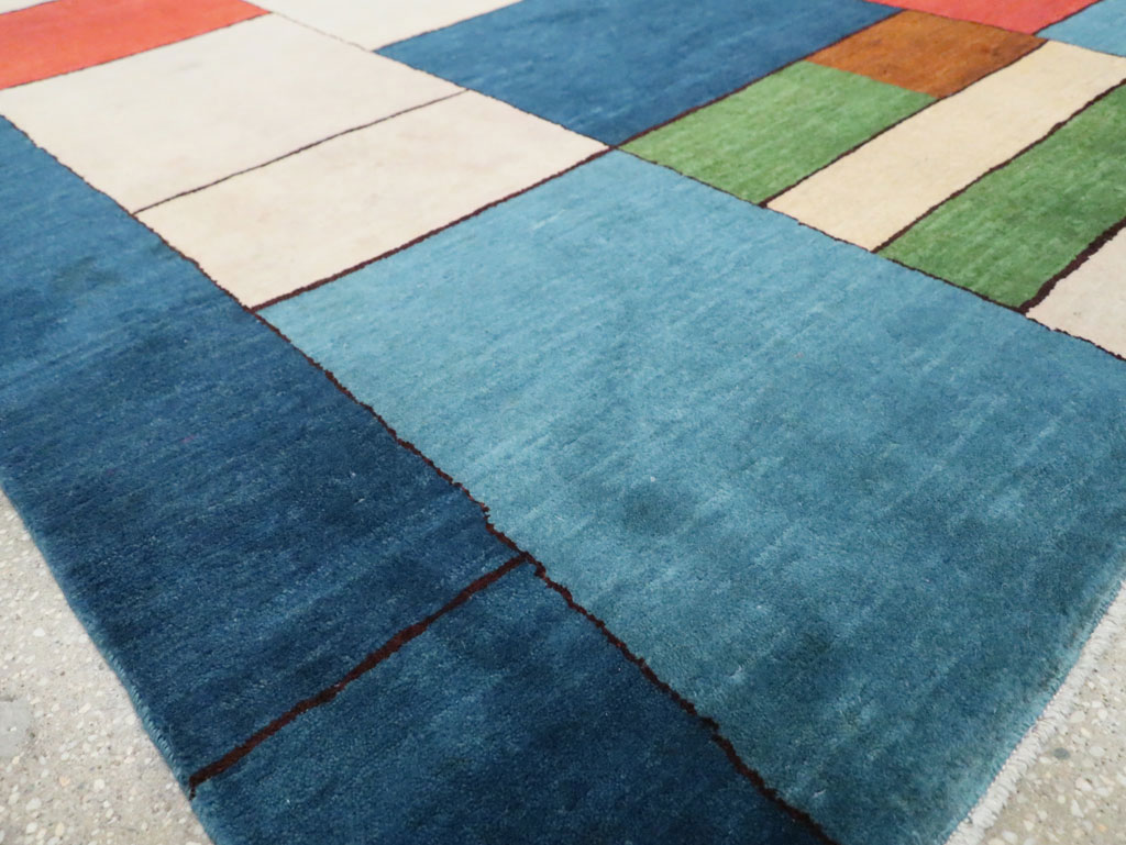 Vintage Persian Mahal Art Deco Carpet Inspired By Edward McKnight Kauffer, No.25353 - Staging