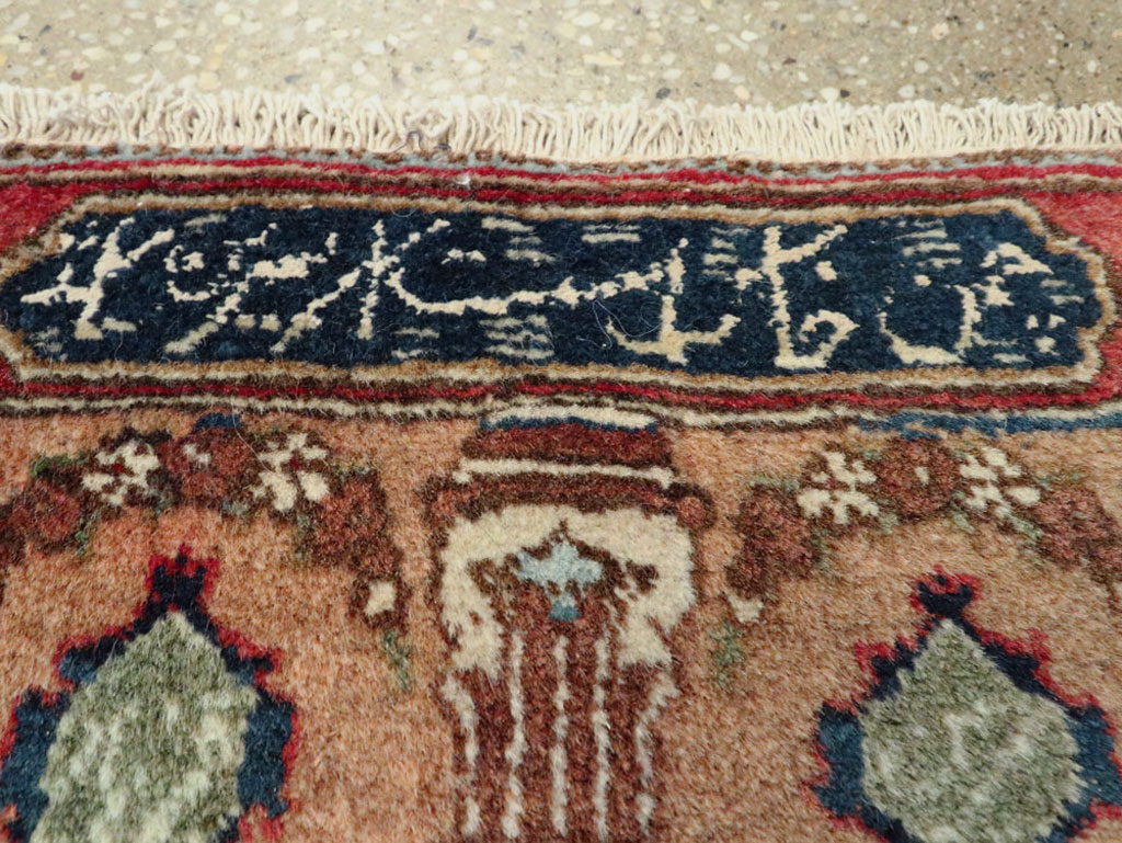 Vintage Persian Tabriz Pictorial Rug, No.25359 - Staging