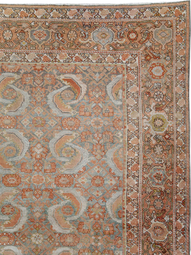 Antique Persian Malayer Room Size Carpet, No.25368 - Staging
