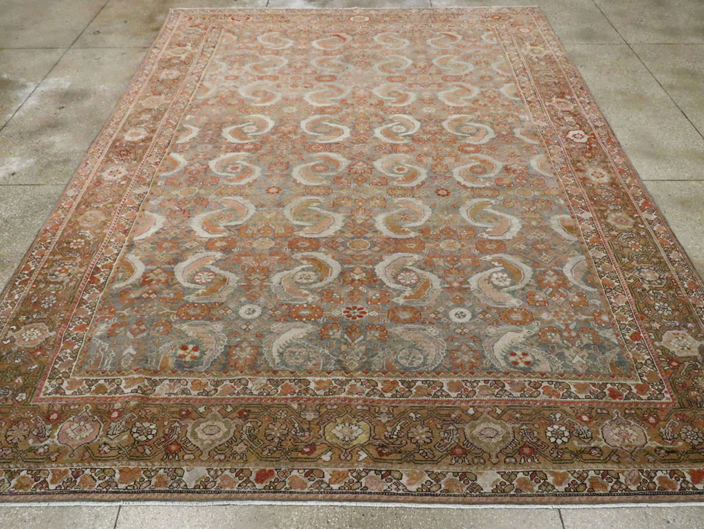 Antique Persian Malayer Room Size Carpet, No.25368 - Staging