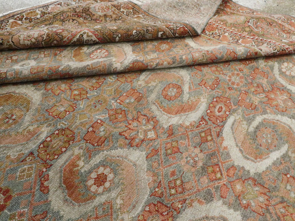 Antique Persian Malayer Room Size Carpet, No.25368 - Staging