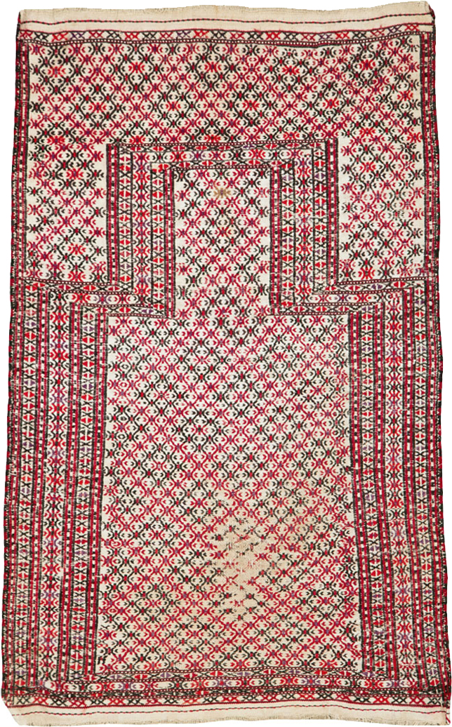 Antique Turkoman Flatweave Kilim, No.25369 - Staging