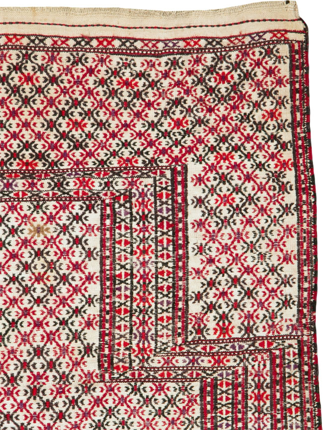 Antique Turkoman Flatweave Kilim, No.25369 - Staging