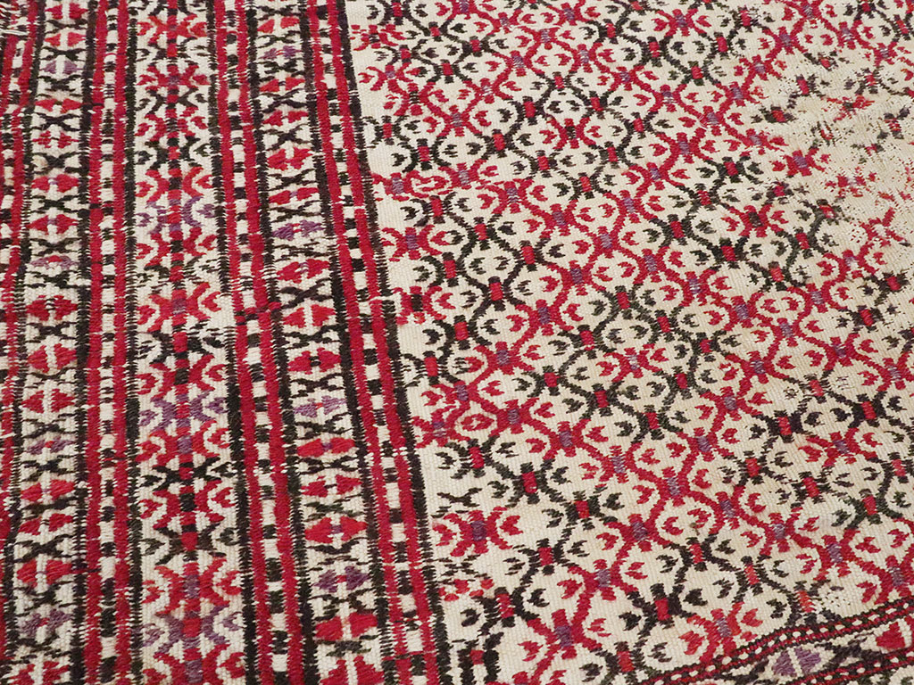 Antique Turkoman Flatweave Kilim, No.25369 - Staging