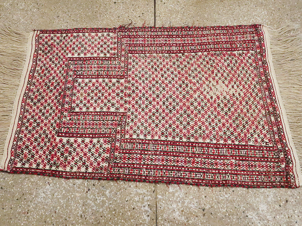 Antique Turkoman Flatweave Kilim, No.25369 - Staging