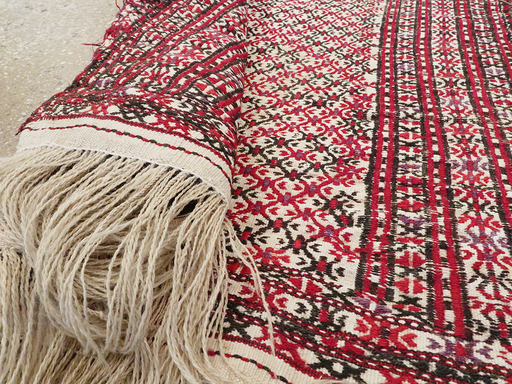 Antique Turkoman Flatweave Kilim, No.25369 - Staging