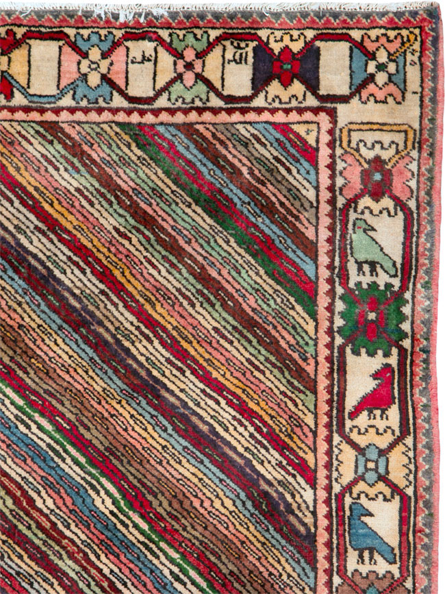 Vintage Persian Shiraz Rug, No.25379 - Staging