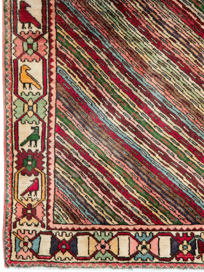 Vintage Persian Shiraz Rug, No.25379 - Staging