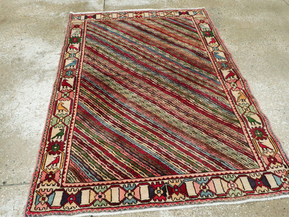 Vintage Persian Shiraz Rug, No.25379 - Staging