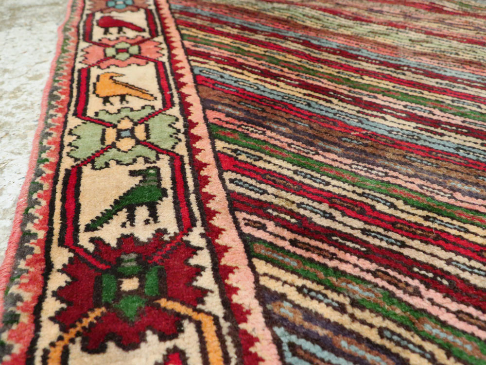 Vintage Persian Shiraz Rug, No.25379 - Staging
