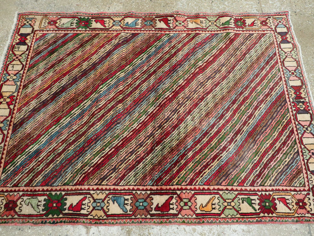 Vintage Persian Shiraz Rug, No.25379 - Staging