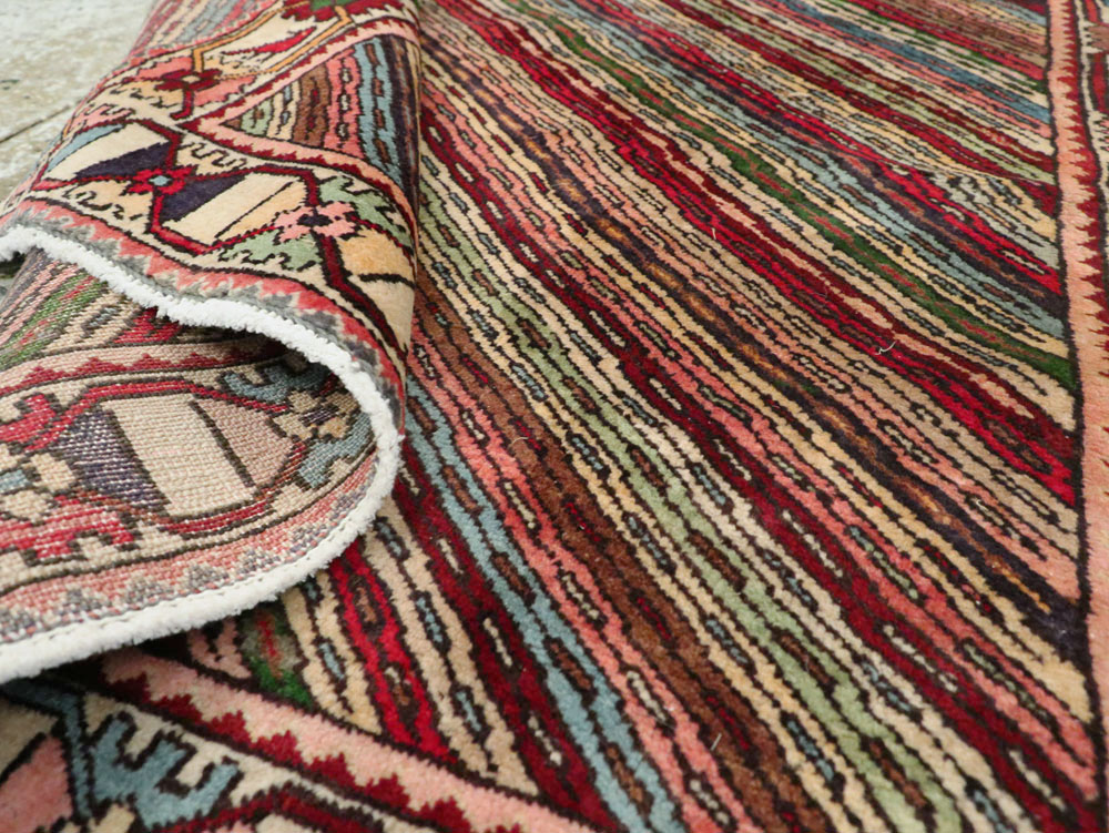 Vintage Persian Shiraz Rug, No.25379 - Staging