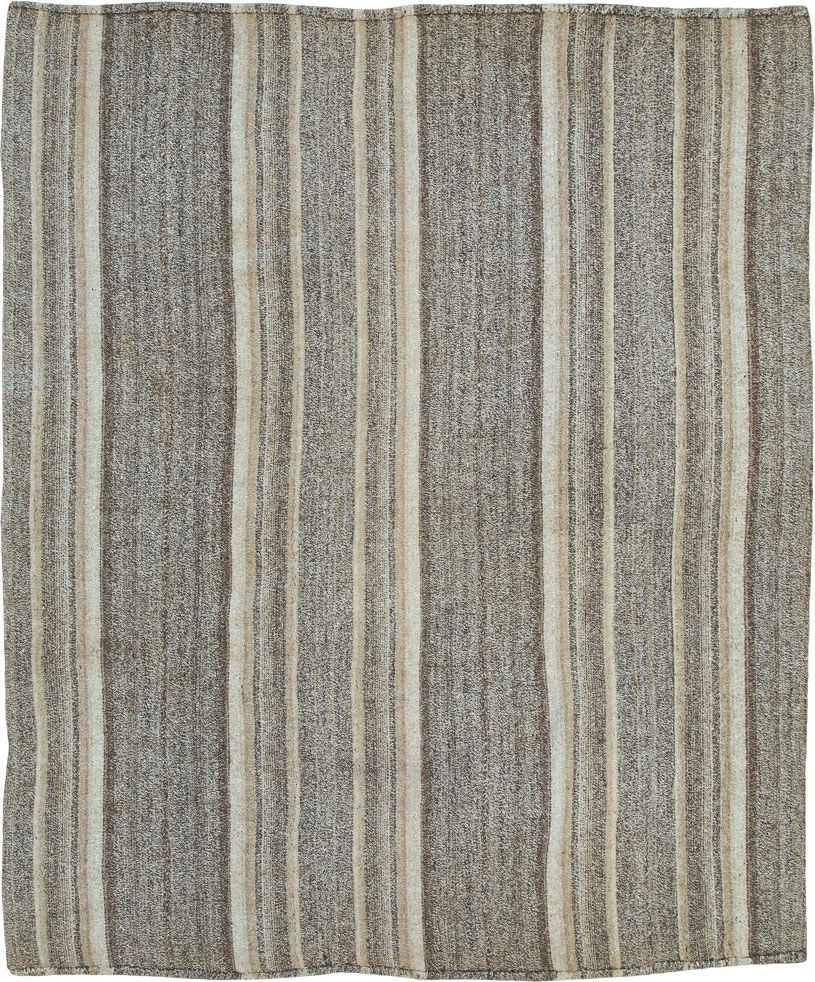 Vintage Persian Flatweave Rug, No.25382 - Staging