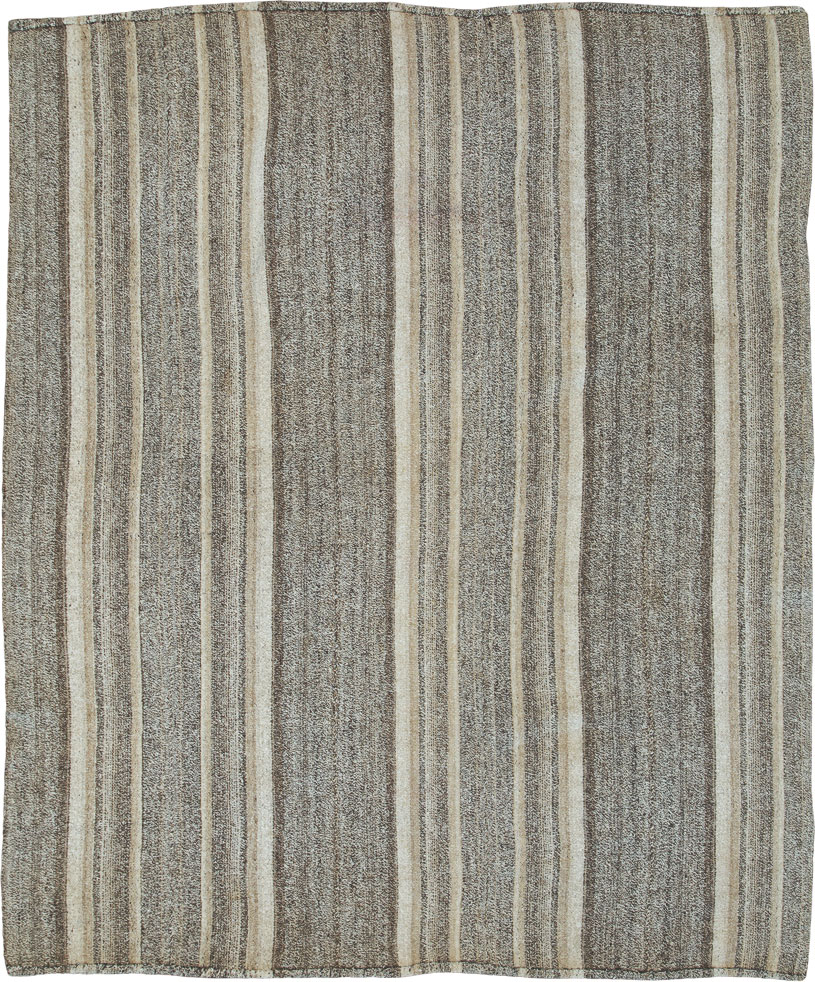 Vintage Persian Flatweave Rug, No.25382 - Staging