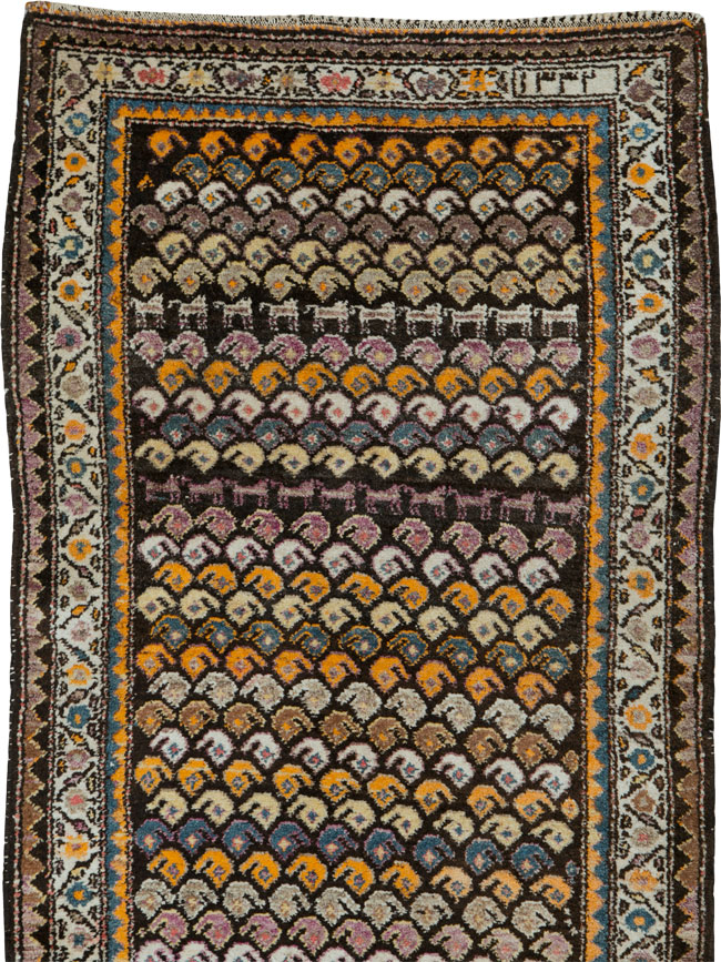 Antique Persian Malayer Pictorial Runner, No.25387 - Staging