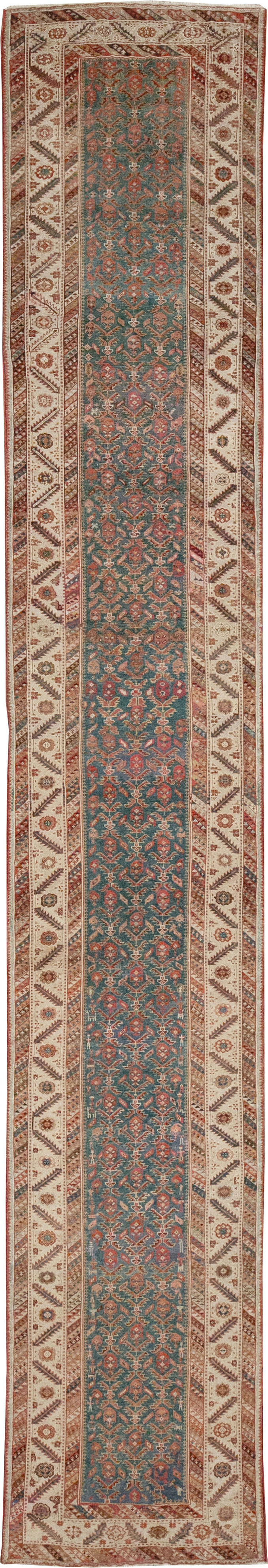 Antique Persian Malayer Long Runner, No.25389 - Staging
