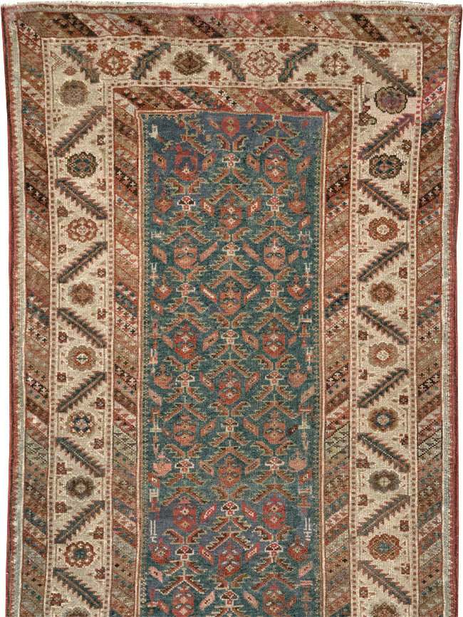 Antique Persian Malayer Long Runner, No.25389 - Staging