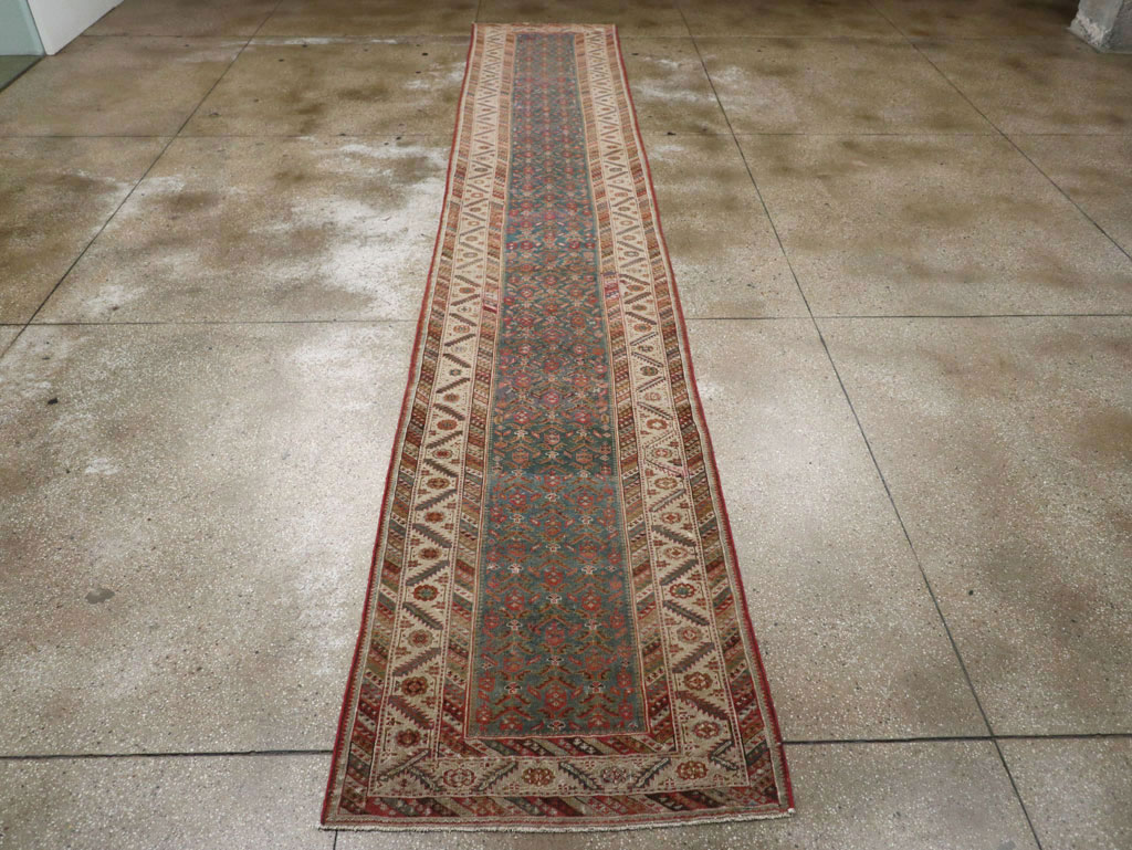 Antique Persian Malayer Long Runner, No.25389 - Staging