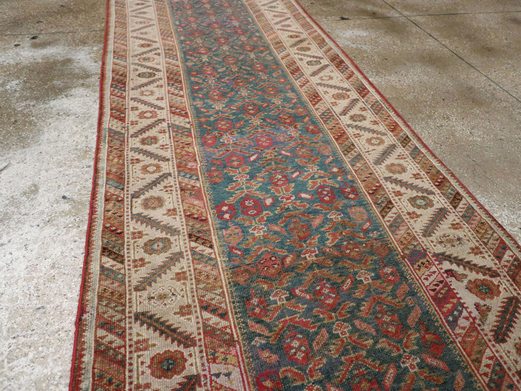 Antique Persian Malayer Long Runner, No.25389 - Staging