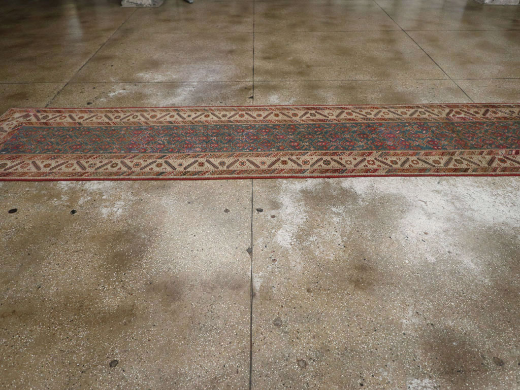 Antique Persian Malayer Long Runner, No.25389 - Staging