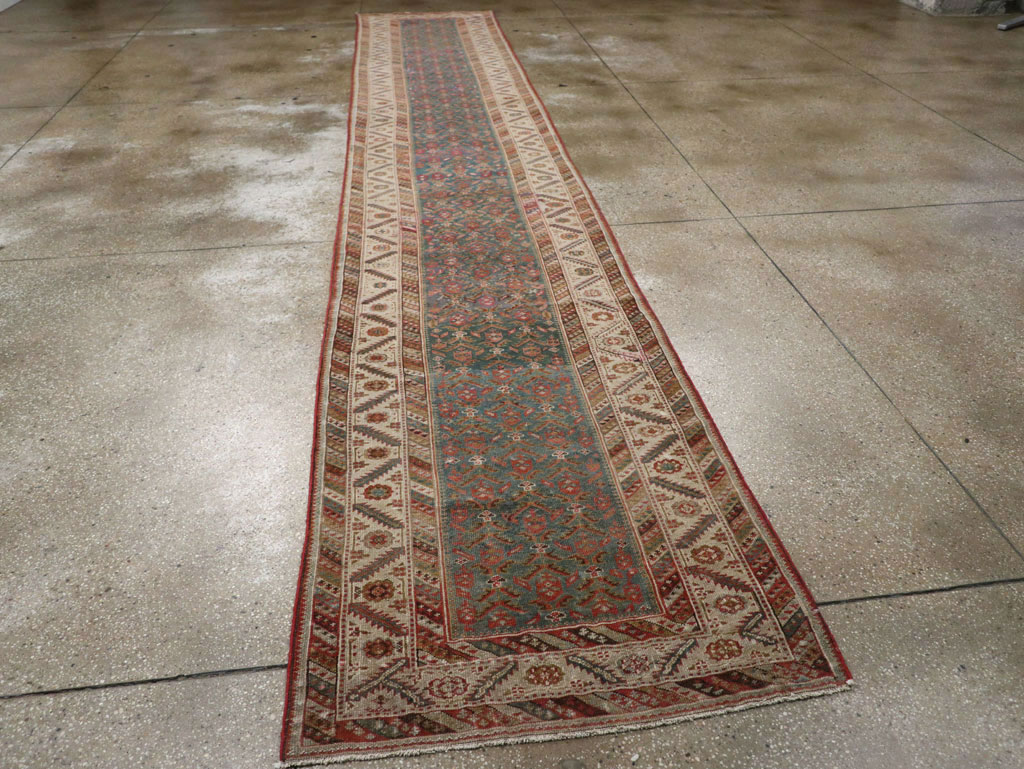Antique Persian Malayer Long Runner, No.25389 - Staging