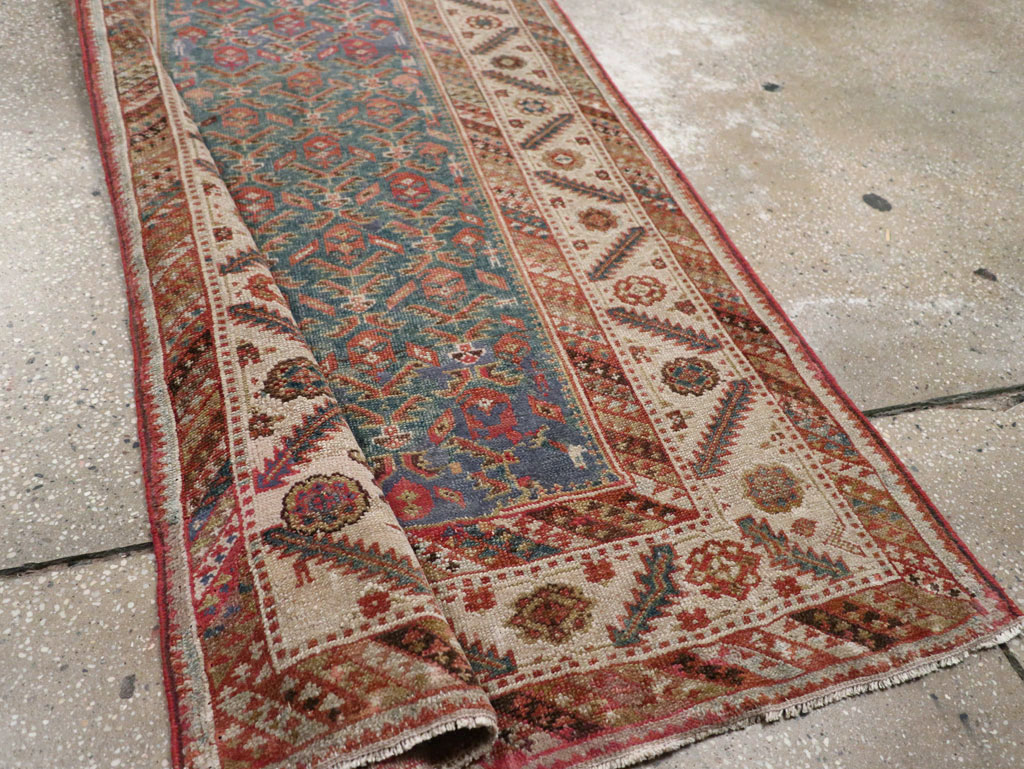 Antique Persian Malayer Long Runner, No.25389 - Staging