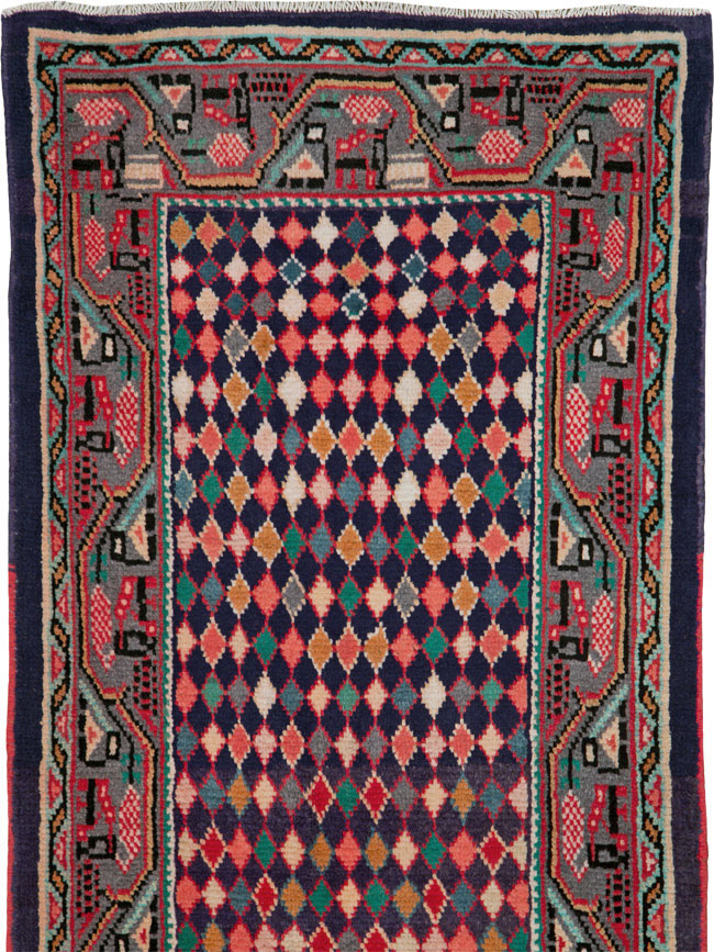 Vintage Persian Mahal Runner, No.25403 - Staging