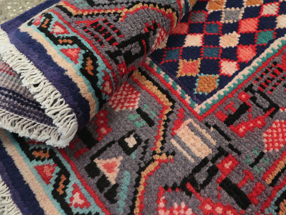 Vintage Persian Mahal Runner, No.25403 - Staging