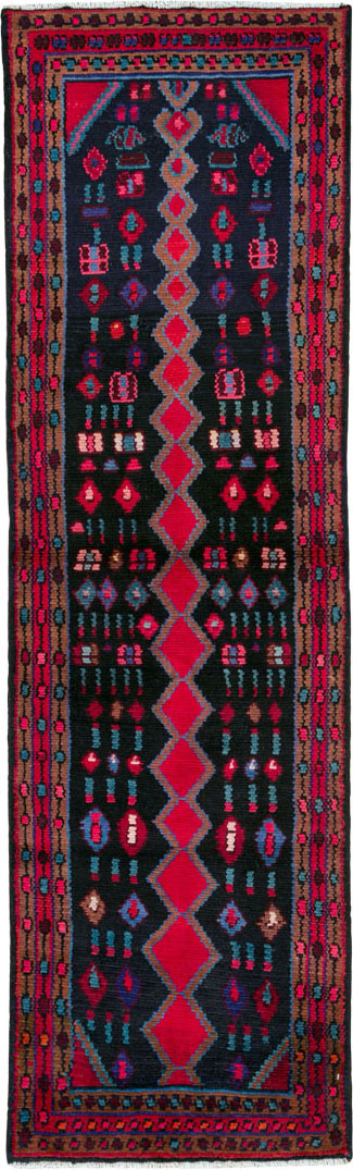 Vintage Persian Hamadan Runner, No.25404 - Staging