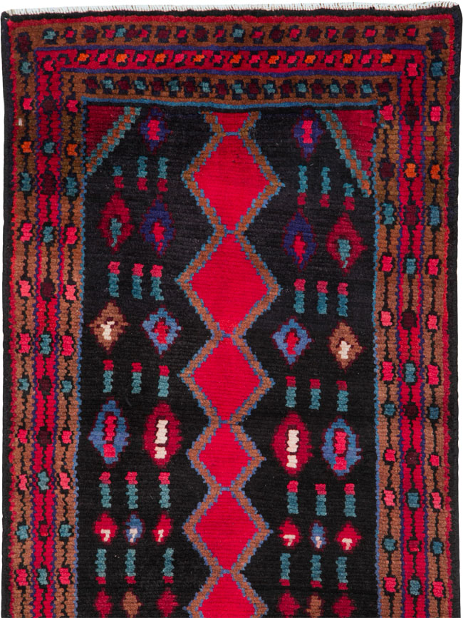 Vintage Persian Hamadan Runner, No.25404 - Staging