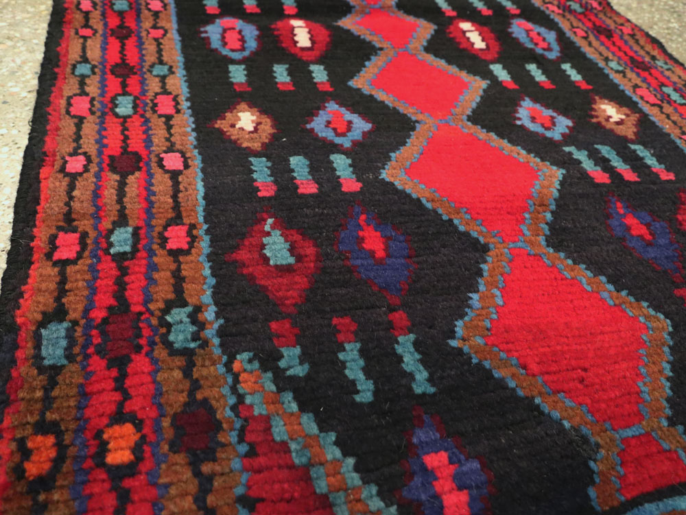 Vintage Persian Hamadan Runner, No.25404 - Staging