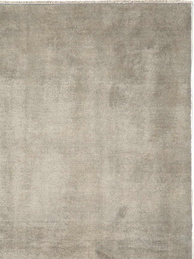 Vintage Persian Mashad Modernist Rug, No.25424 - Staging