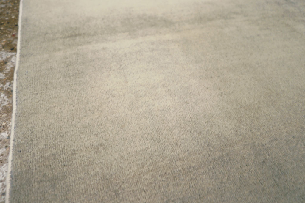 Vintage Persian Mashad Modernist Rug, No.25424 - Staging