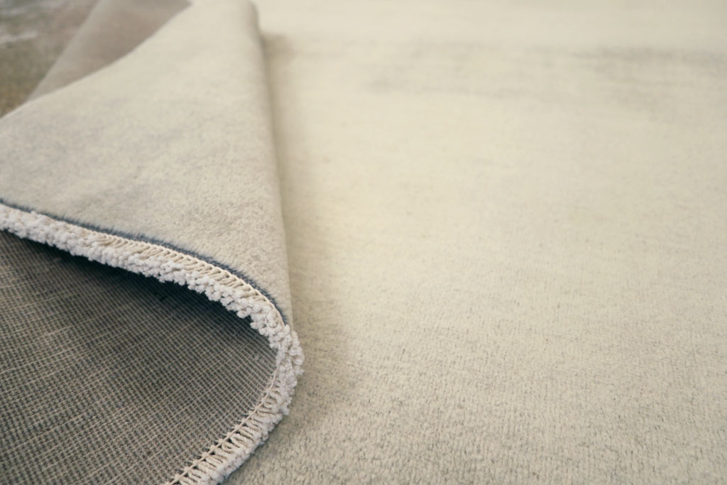 Vintage Persian Mashad Modernist Rug, No.25424 - Staging