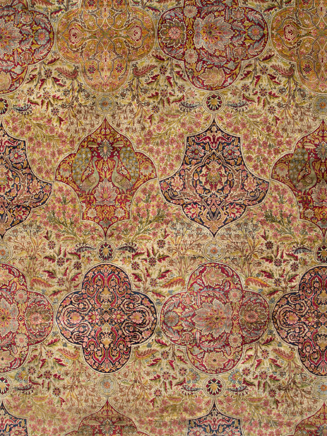 Antique Persian Lavar Kerman Oversize Carpet, No.25440 - Staging