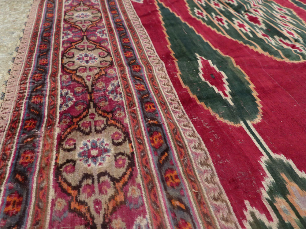Antique Persian Yazd Silk Textile, No.25443 - Staging