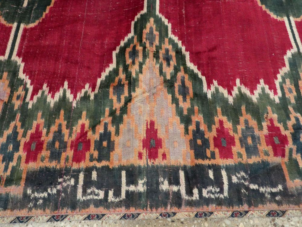Antique Persian Yazd Silk Textile, No.25443 - Staging