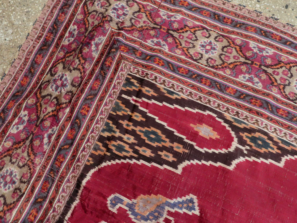 Antique Persian Yazd Silk Textile, No.25443 - Staging