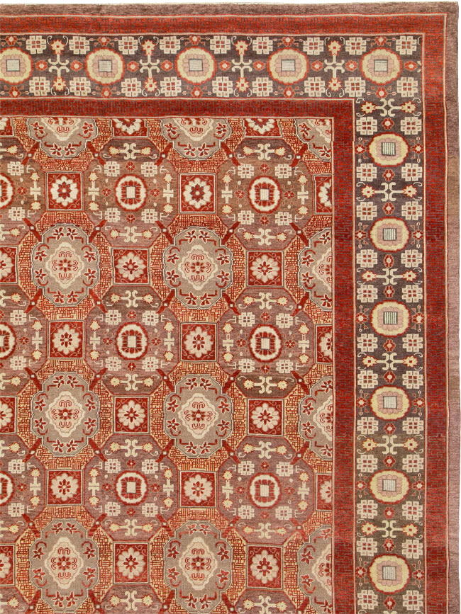 Contemporary Large Egyptian Carpet in the Khotan Style, No.25452 - Staging