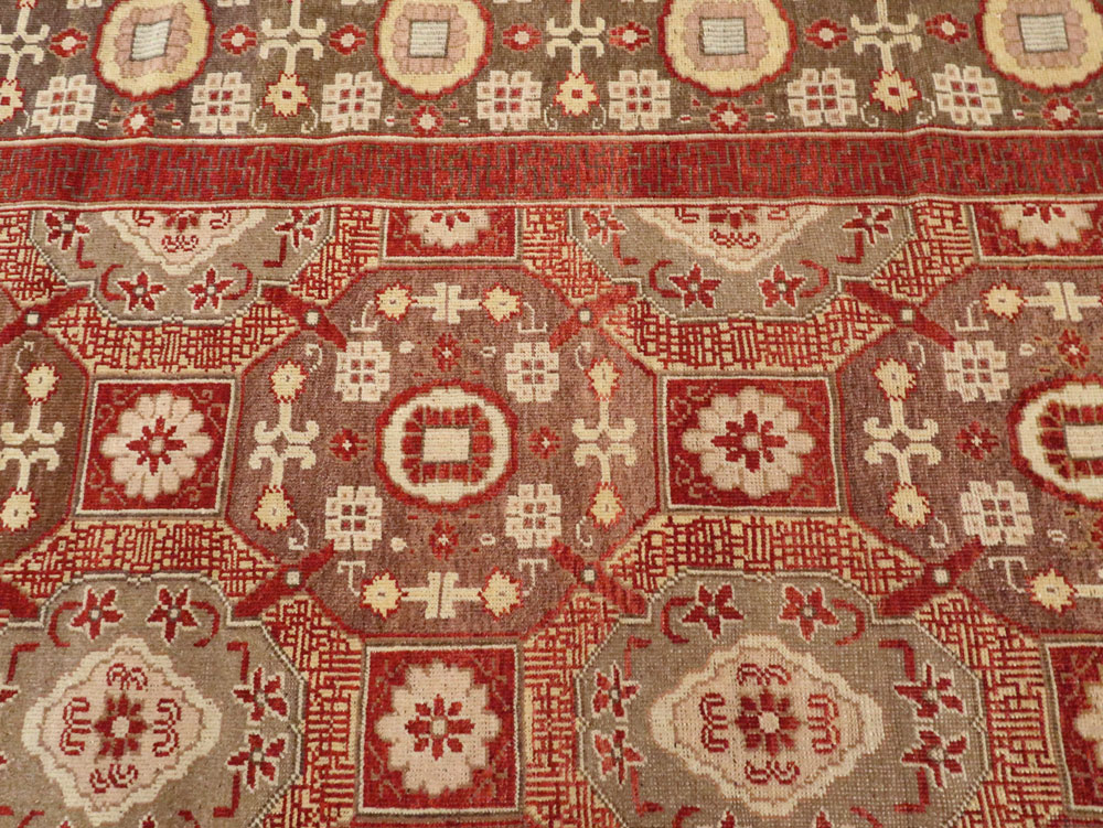 Contemporary Large Egyptian Carpet in the Khotan Style, No.25452 - Staging