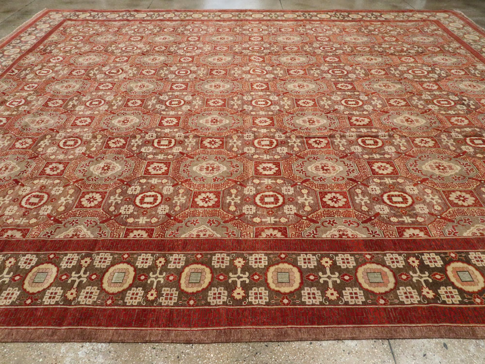 Contemporary Large Egyptian Carpet in the Khotan Style, No.25452 - Staging